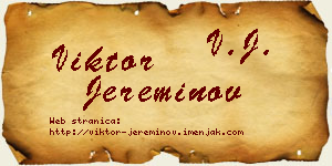 Viktor Jereminov vizit kartica